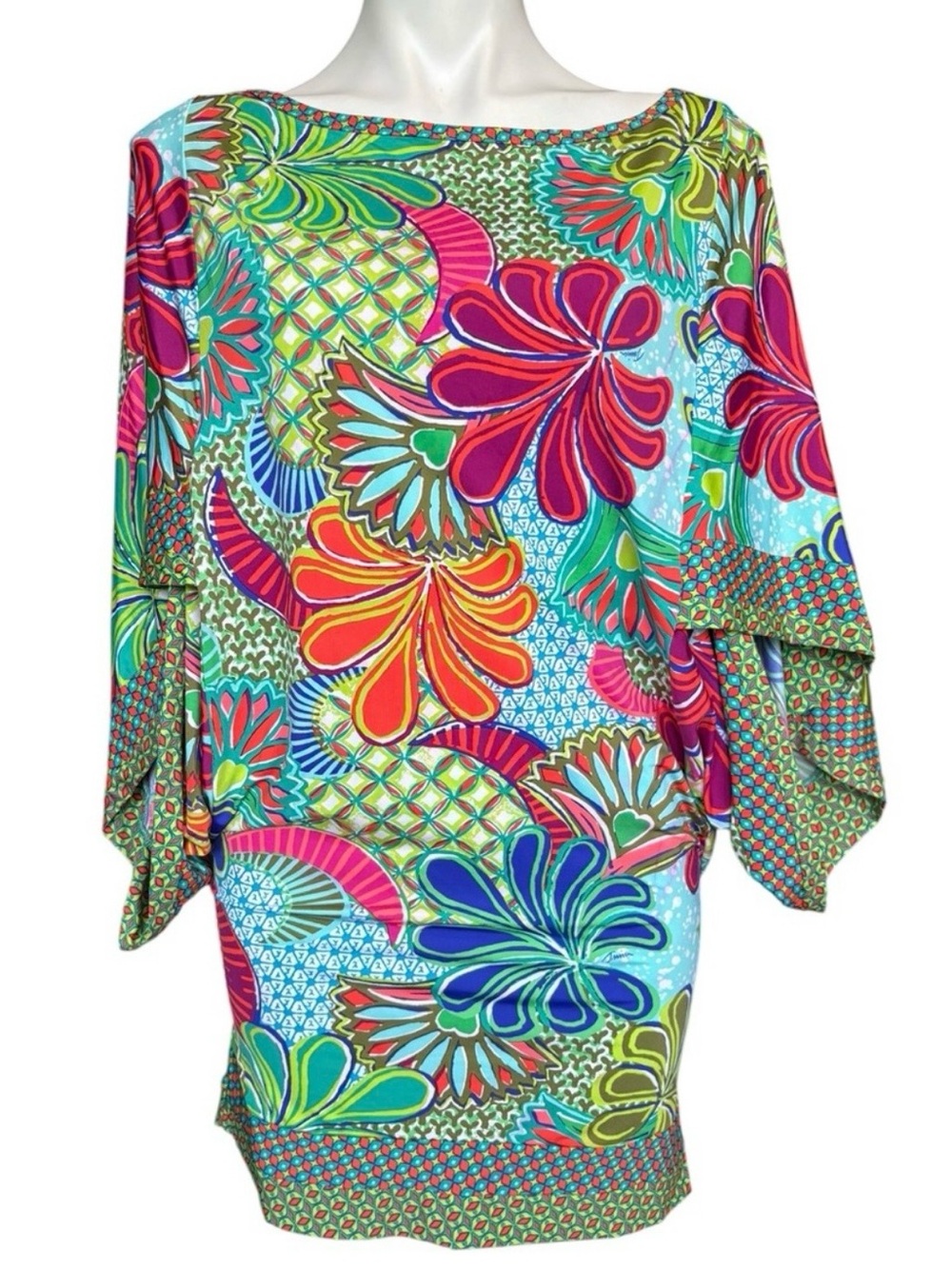 Cool Trina Turk Zanzibar Tropical Tunic Mini Dress